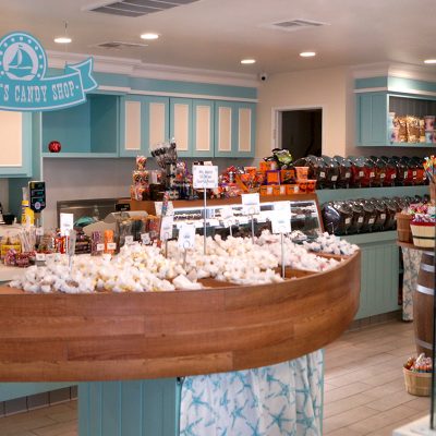 Cousins Candy store interior design and branding