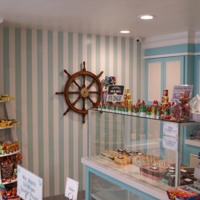 Cousins Candy store interior design and branding