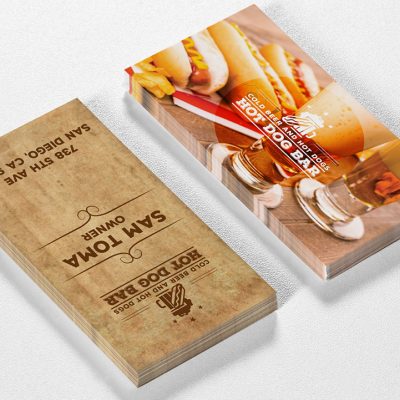 Restaurant business cards design