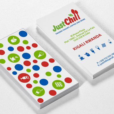 Yogurt shop business cards design