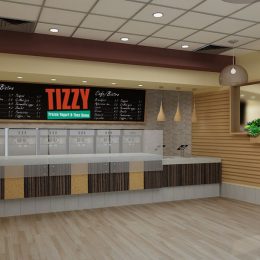 Tizzy Cafe interior design and branding