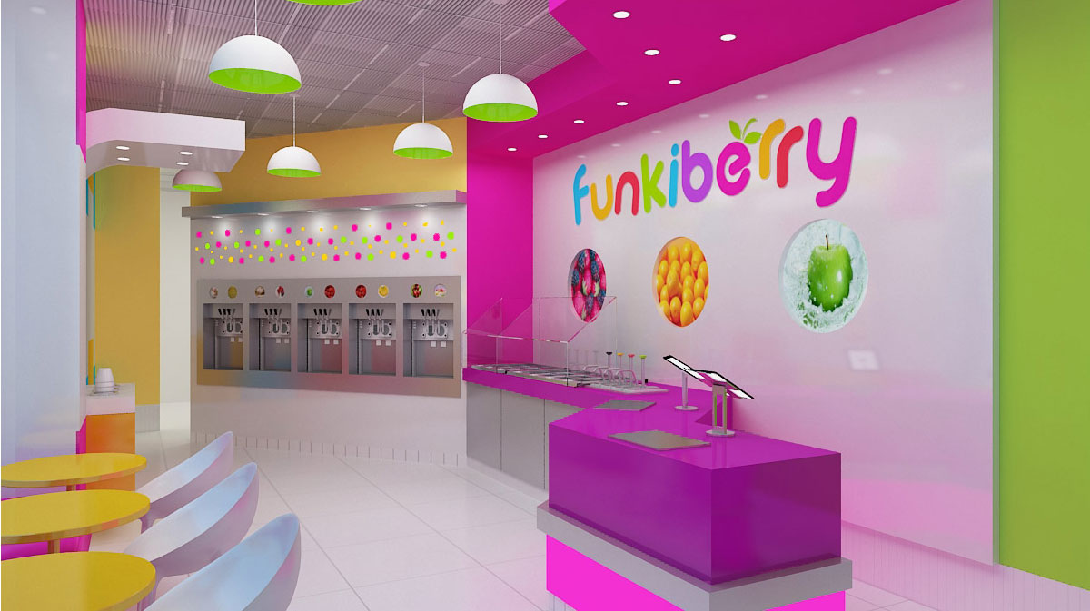 Funkiberry Yogurt Shop Interior Design