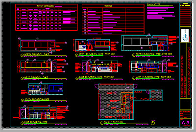 Cafe Design Floor Plan CAD