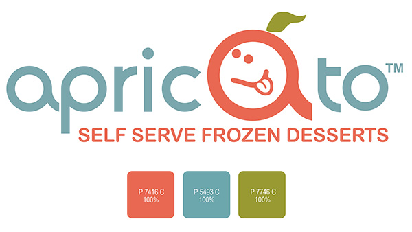 Apricato Yogurt Desserts Shop Logo Design