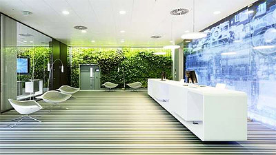 Green and High-Tech in One Office - Commercial Interior Design News