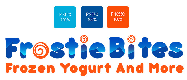 Frostie Bites frozen yogurt brand and logo