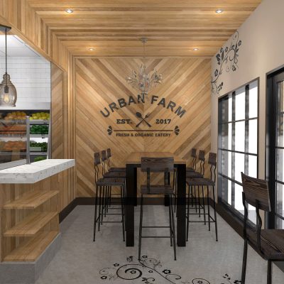 Urban Farm Restaurant Branding and Interior Design