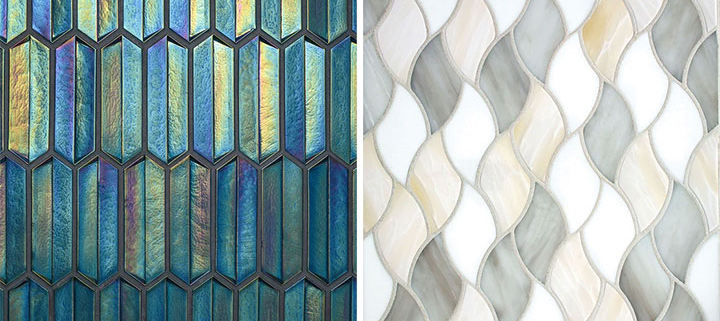 Examples of Oceanside glass tile patterns