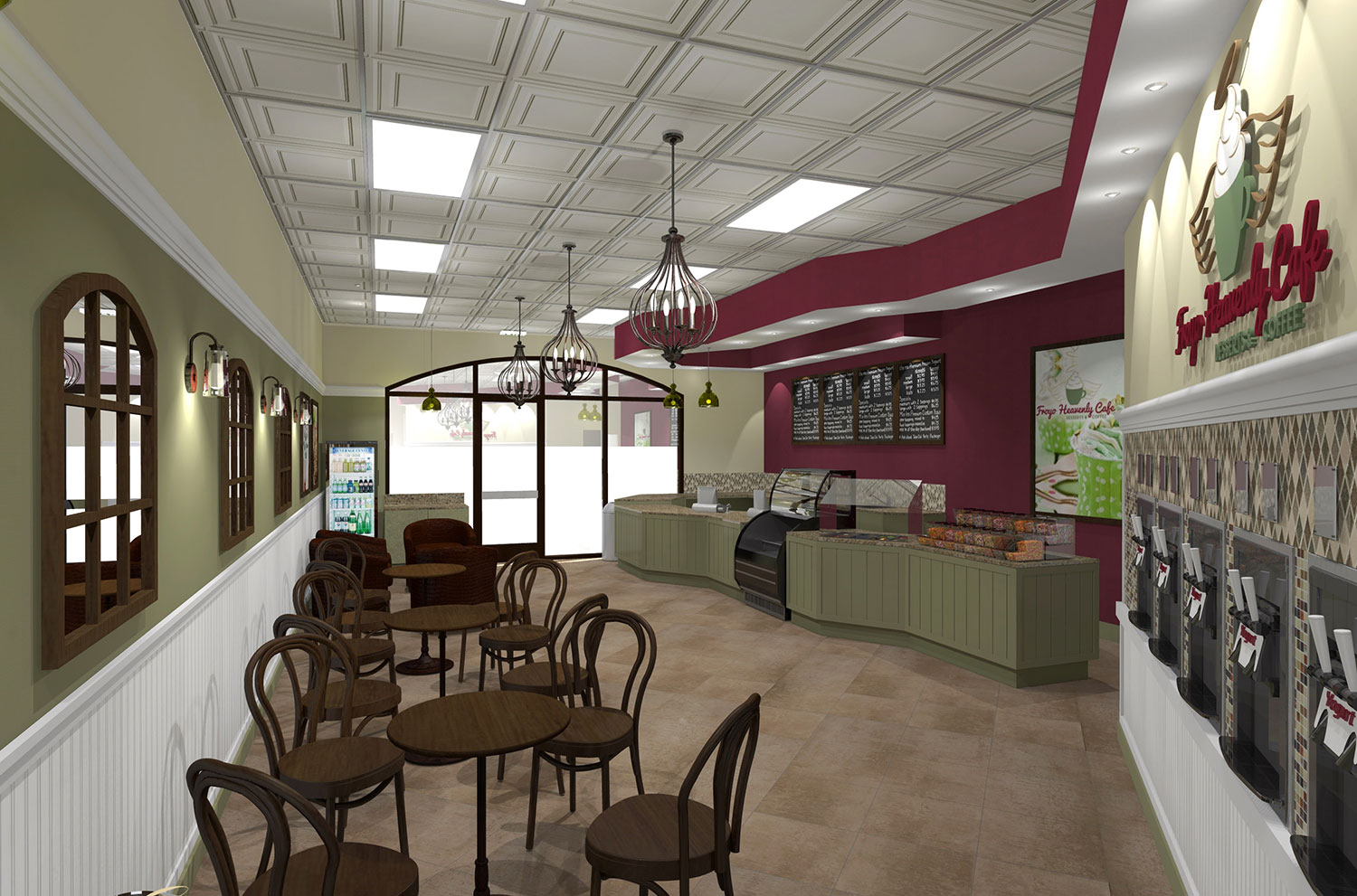 Cafe FroYo Heavenly Interior Design