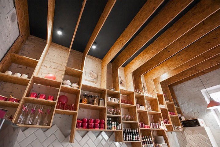 Pink café interior design makes patrons feel at home Cafe interior design