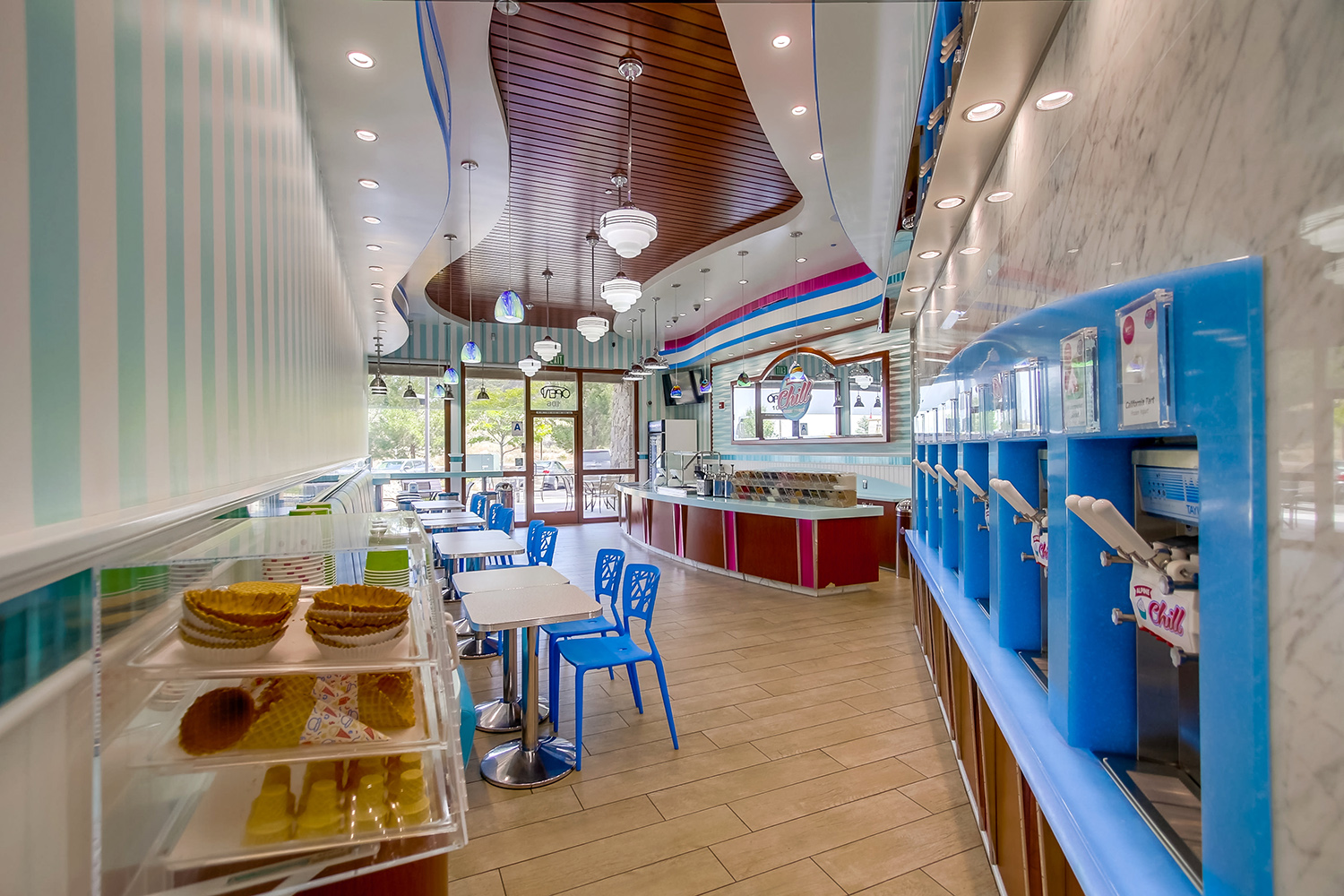 Alpine Chill Yogurt Shop Branding and Interior Design