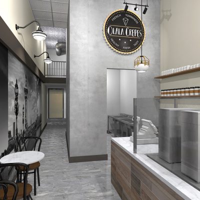 Olala Crepes Interior Design Gaslamp Quarter San Diego