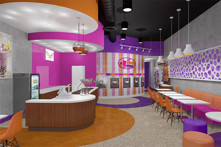 Frozen Yogurt Shop Interior Design