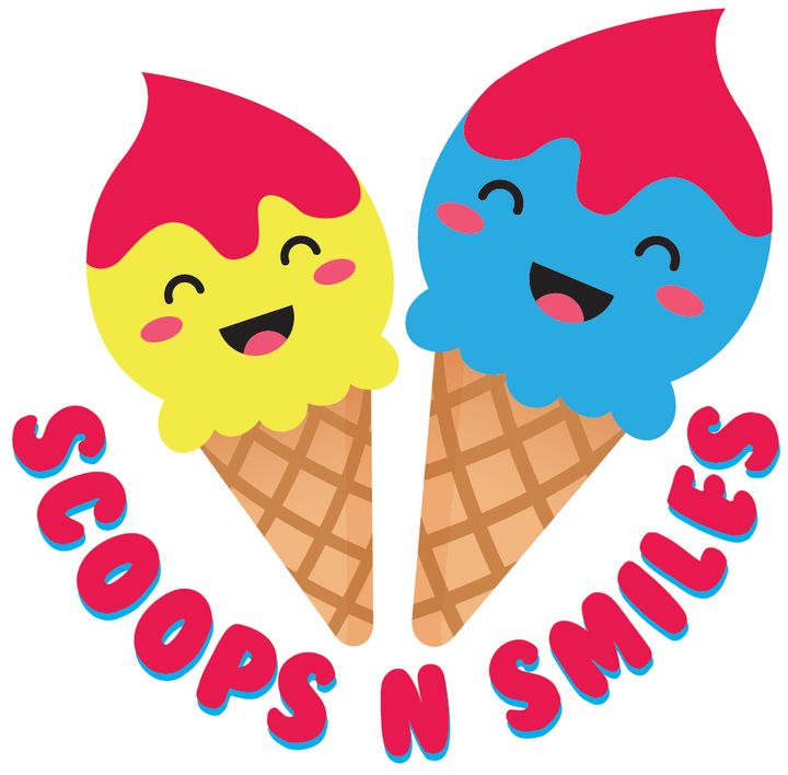 Cheerful logo for ice cream store brand
