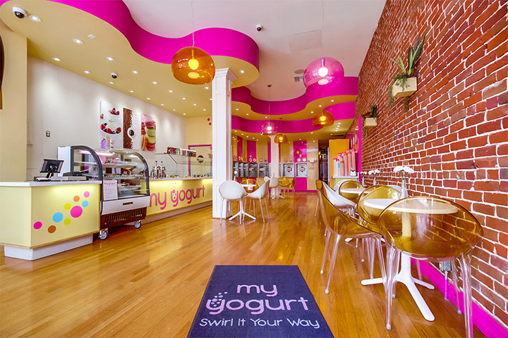 Completed project of frozen yogurt store by Mindful Design Consulting