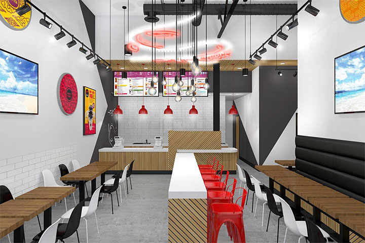 Modern Boba Tea Shop Interior Design In San Diego