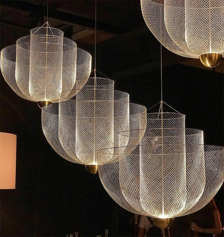 Wire on sale mesh chandelier