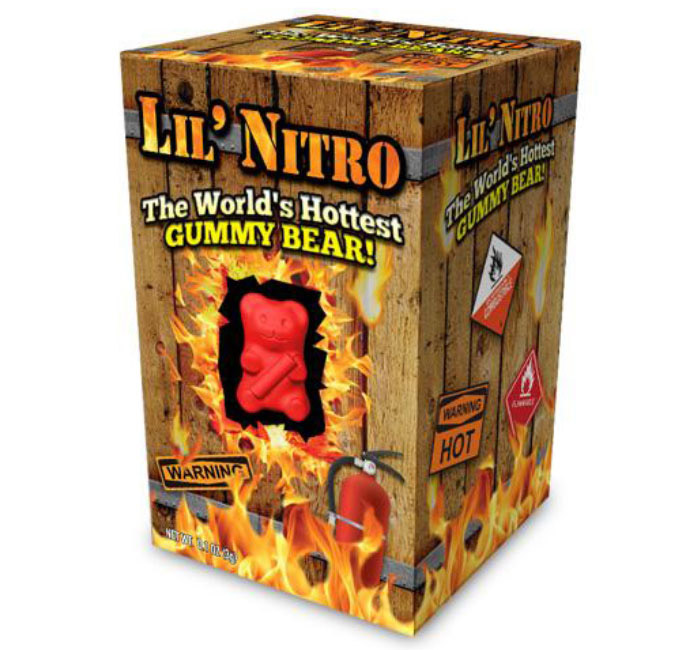 Box of Lil' Nitro gummy bears from candy wholesale distributor