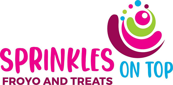 Colorful logo of Sprinkles on Top froyo and treats shop