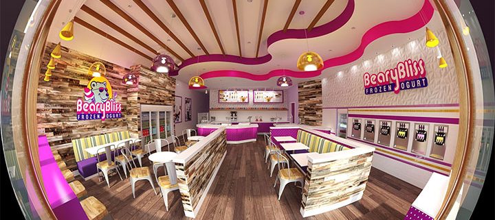 Frozen Yogurt Shop Interior Design