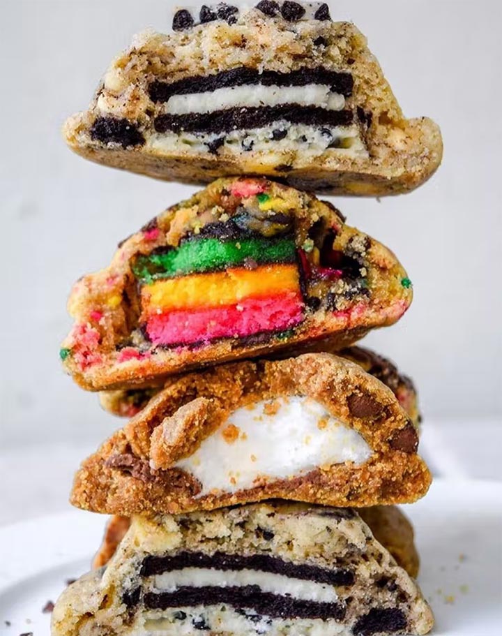 Colorful filled cookies