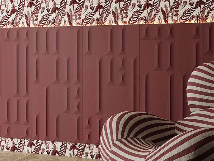 3D wall panels with geometric patterns