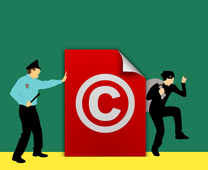 Copyright symbol suggesting how to protect intellectual property