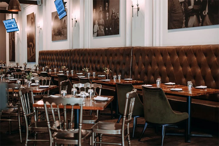 Restaurant that tells its story through pictures on the wall.