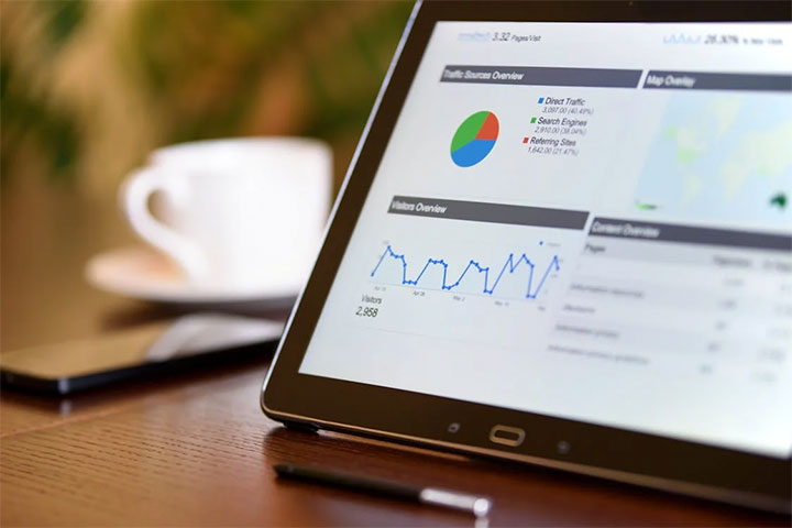 Analytics software for a small business.