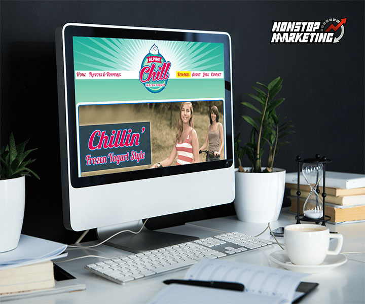 Fun website for a frozen yogurt store.