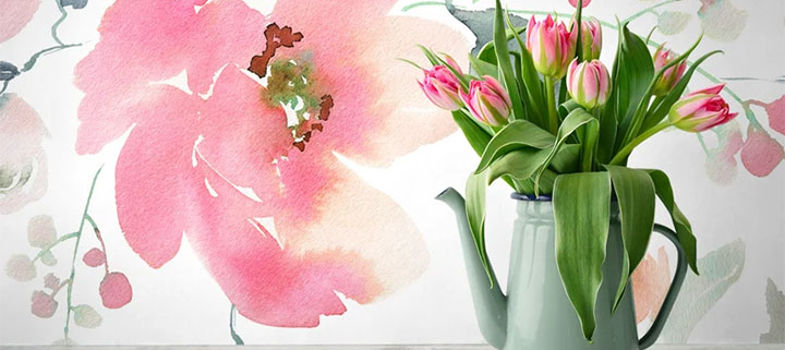Seasonal decor in pastel colors for dessert shops.