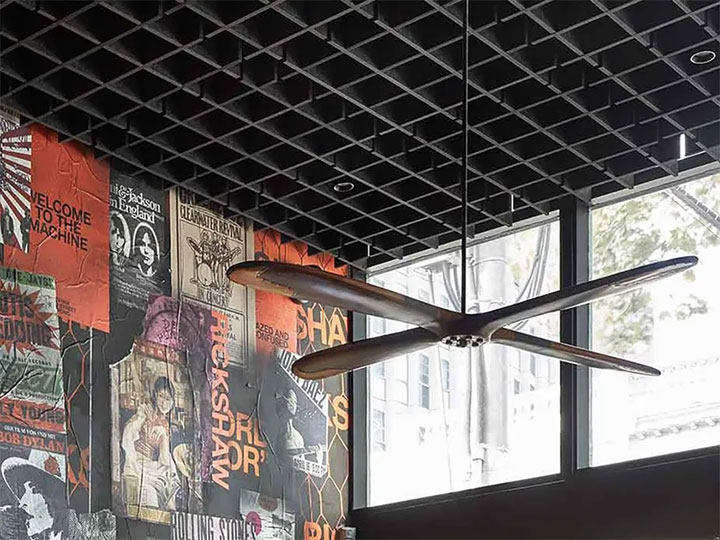 Ceiling design idea for fun cafe interior.