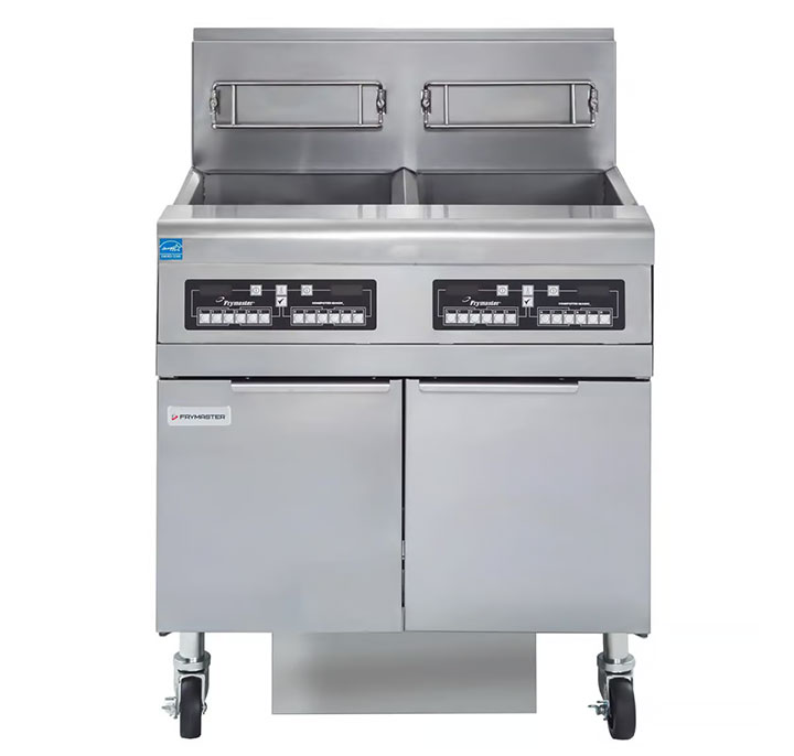 Commercial floor fryer.