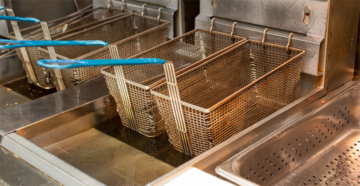 High-capacity commercial fryer.