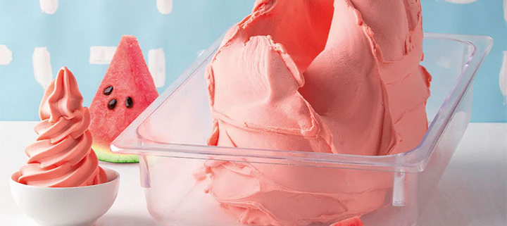 Gelato base mix from dessert shop supplier.