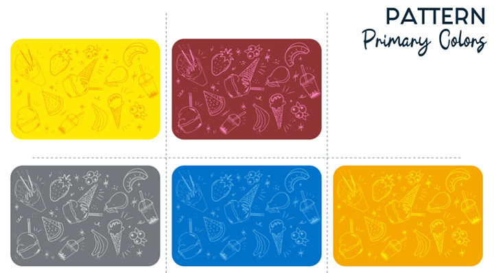 Pattern design for ice-cream store interior decor.