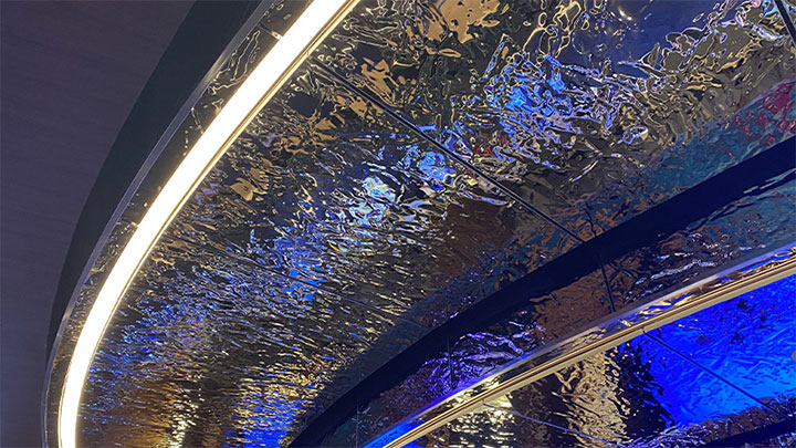 Embossed panel sheets for ceiling design.