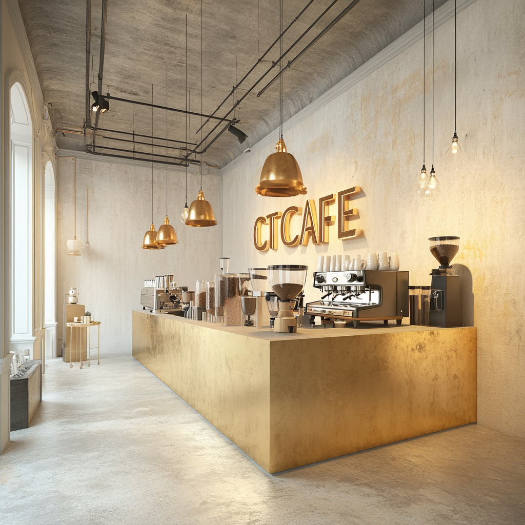 Minimalistic Cafe Interior Concept