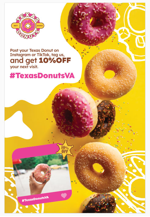 Donut shop poster design.