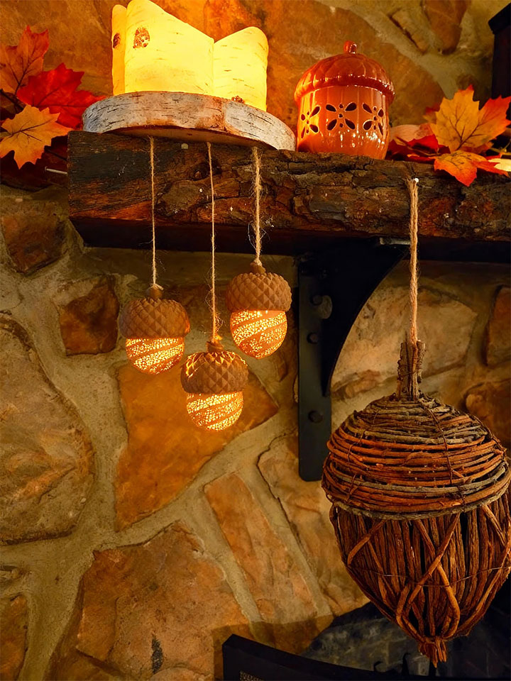 Warm light accents for fall restaurant illumination.