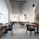 Lighting design in a casual restaurant.