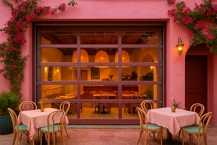 Charming restaurant in bohemian style.