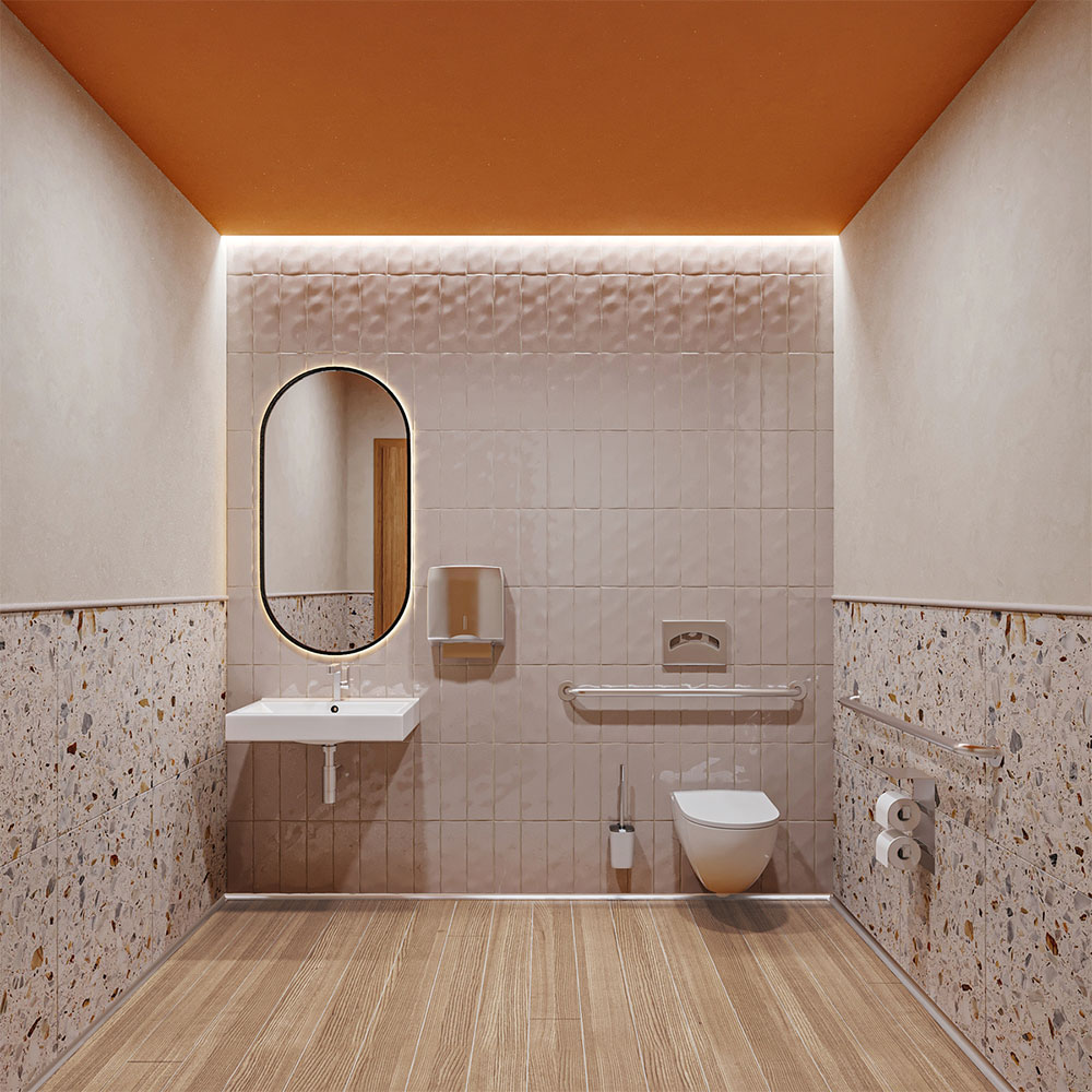 Restroom design for the Japanese dessert shop.